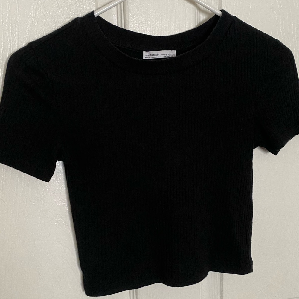 Zara Black Crop Top
